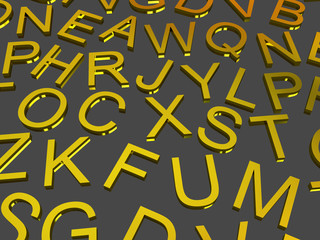 letters of the English alphabet.