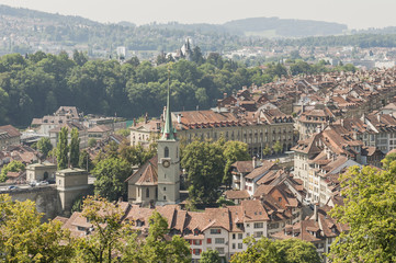 Fototapeta na wymiar Bern, zabytkowe Stare Miasto, Nydegg, Nydeggkirche, Szwajcaria