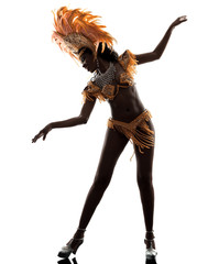 woman samba dancer silhouette