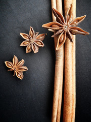 Star anise and cinnamon