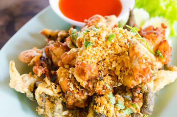 Fried frog