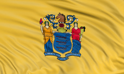 3D New Jersey Flag