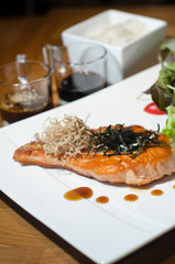 salmon steak japanese style..