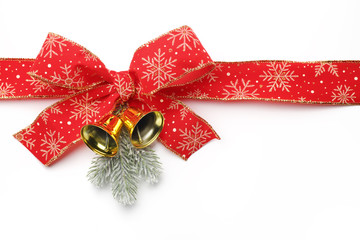red ribbon and bow