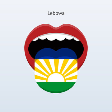 Lebowa language. Abstract human tongue.