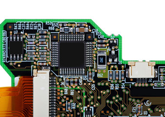 Platine mit SMD Bauteilen bestückt