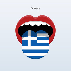 Greece language. Abstract human tongue.