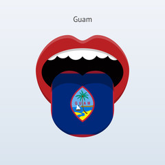 Guam language. Abstract human tongue.