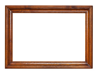 wooden brown picture frame - obrazy, fototapety, plakaty