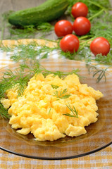 Omelet with herbs and vegetables