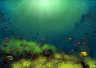 Obraz na płótnie Canvas Underwater