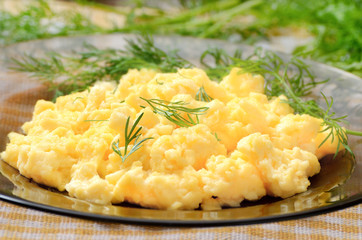 Omelet with dill