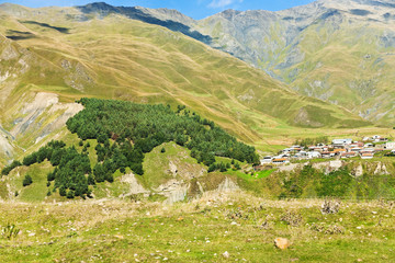 houses on outskirts of village of Sioni in georgia