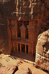 Petra - Jordan - top view of petra's treasury