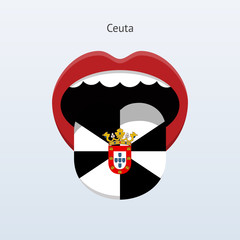 Ceuta language. Abstract human tongue.