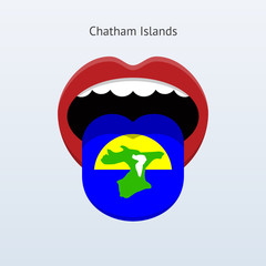 Chatham Islands language. Abstract human tongue.