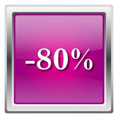 80 percent discount icon