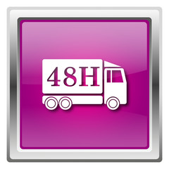 48H delivery truck icon