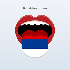 Republika Srpska language. Abstract human tongue.