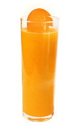 Glass of tangerine juice