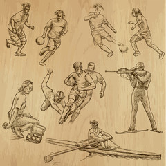 Fototapeta na wymiar sporting events - hand drawings into vector set 4