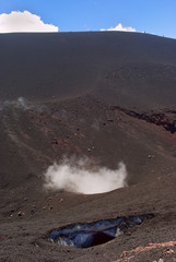 Crater of the volcano Etna in Sicily