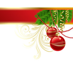 Christmas ball background. Vector  illustration