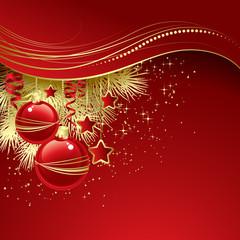 Christmas ball background. Vector  illustration