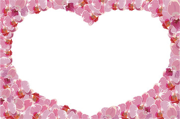 floral frame with heart