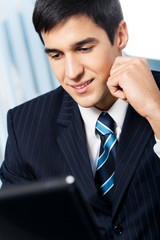 Businessman working with laptop