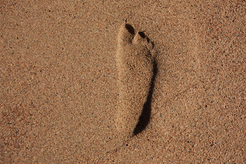 Imprint of human feet
