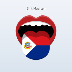 Sint Maarten language. Abstract human tongue.