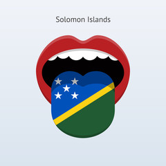 Solomon Islands language. Abstract human tongue.