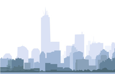 New york Skyline at Morning - Vector