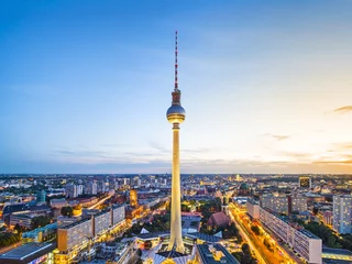 Gordijnen Berlijn, Duitsland Stadsgezicht op Alexanderplatz © SeanPavonePhoto
