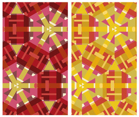 set of two decorative patterns