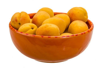 Yellow ripe apricots