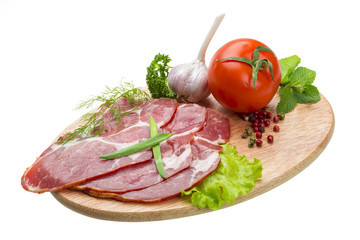 Bacon with vegetables