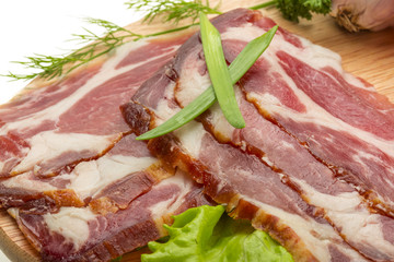 Bacon with vegetables