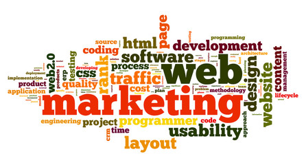 Web marketing concept in word cloud