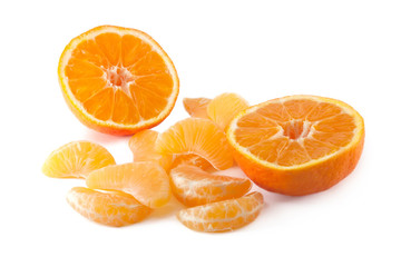mandarin and peeled slices