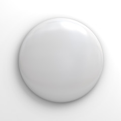 Blank badge button on white background