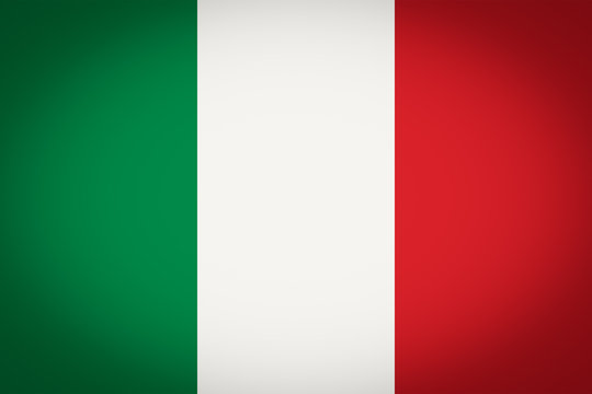 Italian flag vignetted