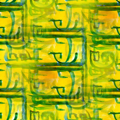 artist grunge green yellow texture, watercolor seamless backgrou