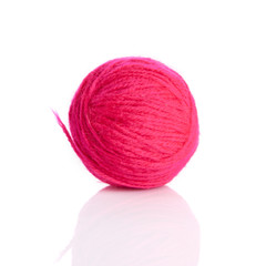 wool yarn ball isolated on white.   ball of yarn for knitting