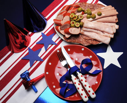 Houston Texans (or July 4) Party Table Team Colors