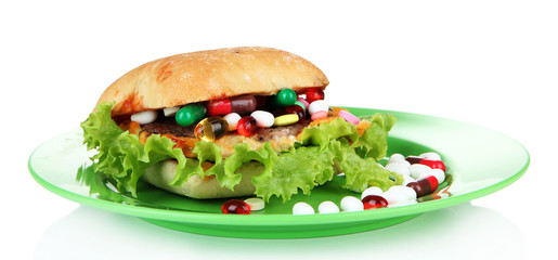 Conceptual image for nutritional care:assorted vitamins and