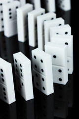 Dominoes isolated on black