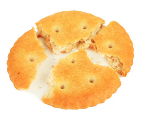 Delicious cracker isolated on white