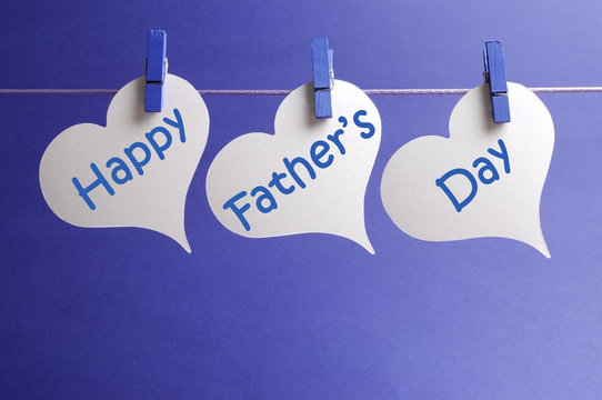Happy Fathers Day from pegs on a line bunting